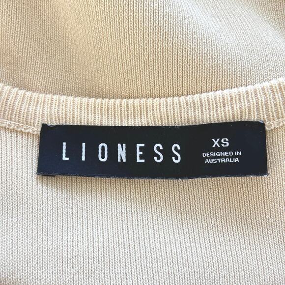 Lioness Military Minds Ruched Mini Dress in Beige - Picture 7 of 9